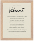 Vibrant Word of Intention Framed print 40x50 cm / 16x20″ Wood frame Linen paper