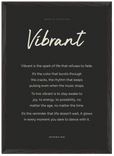 Vibrant Word of Intention Framed print A2 (42 x 59.4 cm) Black frame Carbon paper