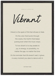Vibrant Word of Intention Framed print A2 (42 x 59.4 cm) Black frame Linen paper