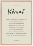 Vibrant Word of Intention Framed print A2 (42 x 59.4 cm) Wood frame Linen paper