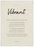 Vibrant Word of Intention Framed print A1 (59.4 x 84.1 cm) White frame Linen paper