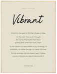 Vibrant Word of Intention Framed print 60x80 cm / 24x32″ Wood frame Linen paper
