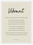 Vibrant Word of Intention Framed print 21x29.7 cm / 8x12" White frame Linen paper