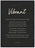 Vibrant Word of Intention Framed print A3 (29.7 x 42 cm) Black frame Carbon paper