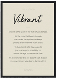 Vibrant Word of Intention Framed print A3 (29.7 x 42 cm) Black frame Linen paper