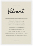 Vibrant Word of Intention Framed print A3 (29.7 x 42 cm) White frame Linen paper