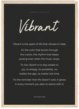 Vibrant Word of Intention Framed print A3 (29.7 x 42 cm) Wood frame Carbon paper