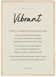 Vibrant Word of Intention Framed print A3 (29.7 x 42 cm) Wood frame Linen paper