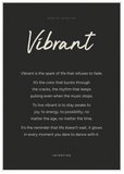 Vibrant Word of Intention Framed print A2 (42 x 59.4 cm) White frame Carbon paper