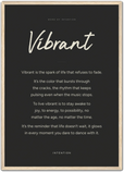 Vibrant Word of Intention Framed print A2 (42 x 59.4 cm) Wood frame Carbon paper