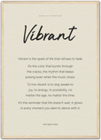 Vibrant Word of Intention Framed print A2 (42 x 59.4 cm) Wood frame Linen paper