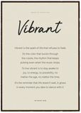 Vibrant Word of Intention Framed print A1 (59.4 x 84.1 cm) Dark wood frame Linen paper