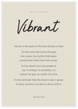 Vibrant Word of Intention Framed print 70x100 cm / 28x40″ White frame Linen paper
